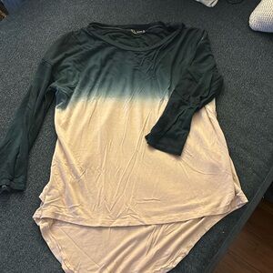 Tie dye indigo to pinkish beige 3/4 sleeve T. Barely ever worn.